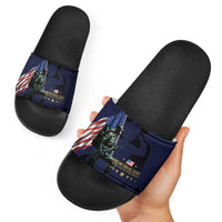 Memorial Day Veteran Remember and Honor Slide Sandals