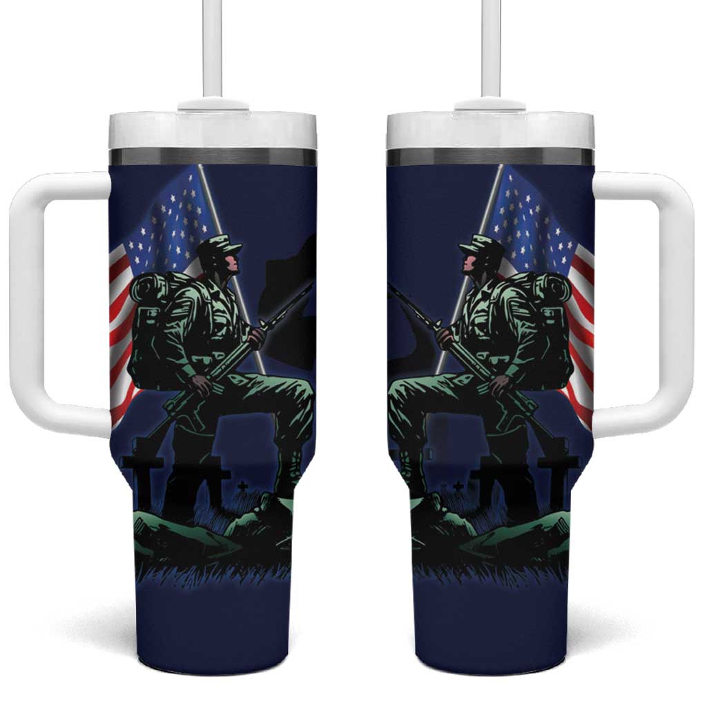 Memorial Day Veteran Remember and Honor Tumbler With Handle