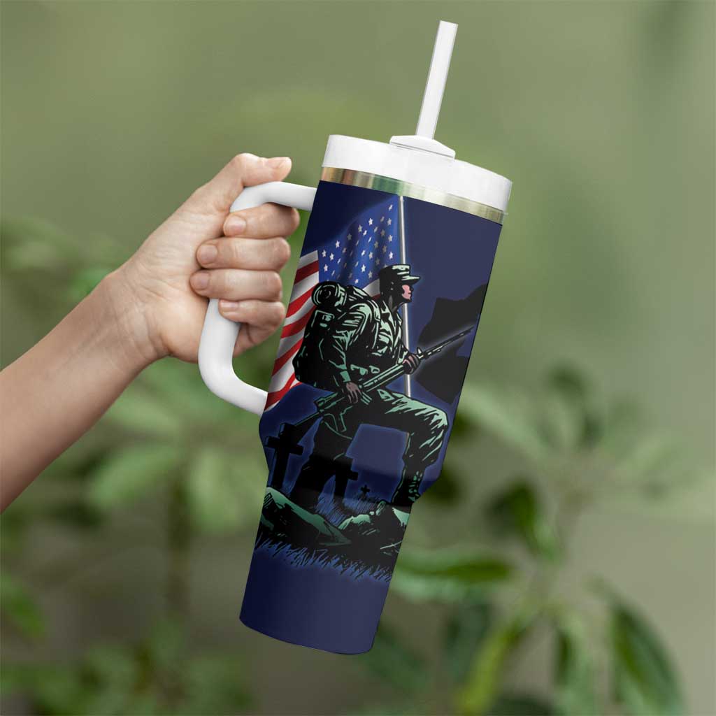 Memorial Day Veteran Remember and Honor Tumbler With Handle