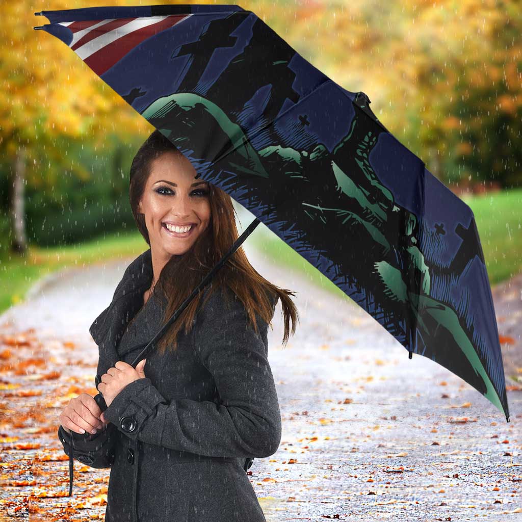 Memorial Day Veteran Remember and Honor Umbrella