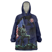 Memorial Day Veteran Remember and Honor Wearable Blanket Hoodie