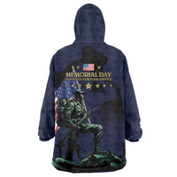 Memorial Day Veteran Remember and Honor Wearable Blanket Hoodie