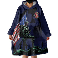 Memorial Day Veteran Remember and Honor Wearable Blanket Hoodie