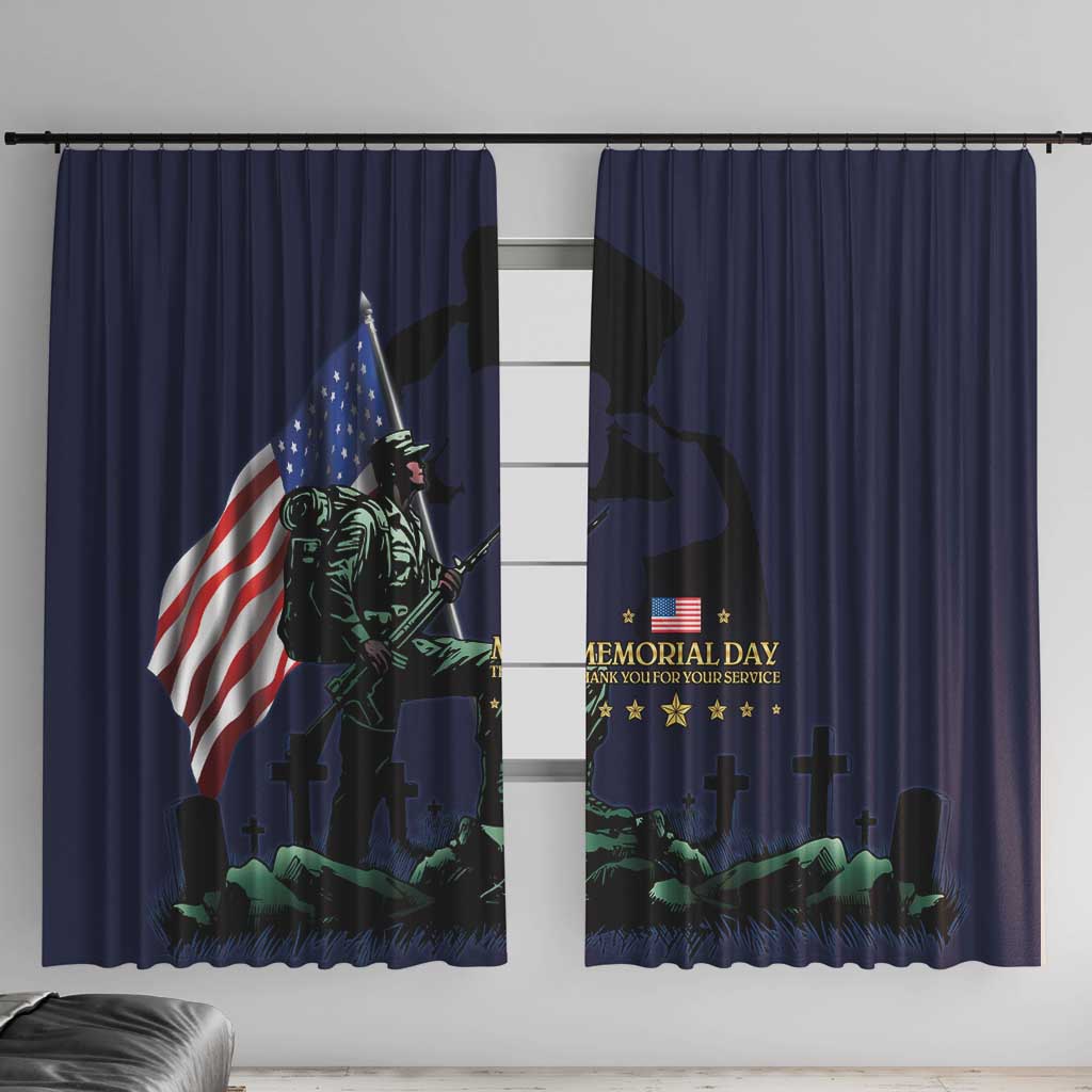 Memorial Day Veteran Remember and Honor Window Curtain