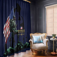 Memorial Day Veteran Remember and Honor Window Curtain