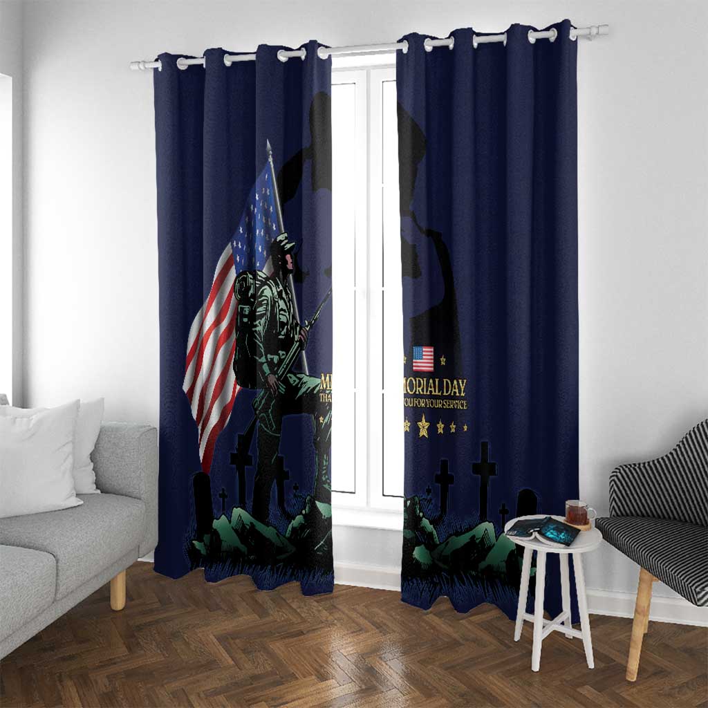 Memorial Day Veteran Remember and Honor Window Curtain
