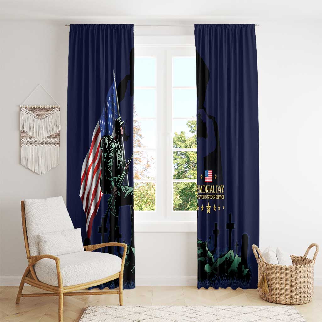 Memorial Day Veteran Remember and Honor Window Curtain