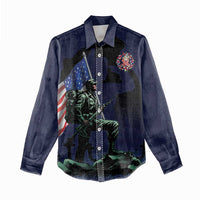 Memorial Day Veteran Remember and Honor Women Casual Shirt
