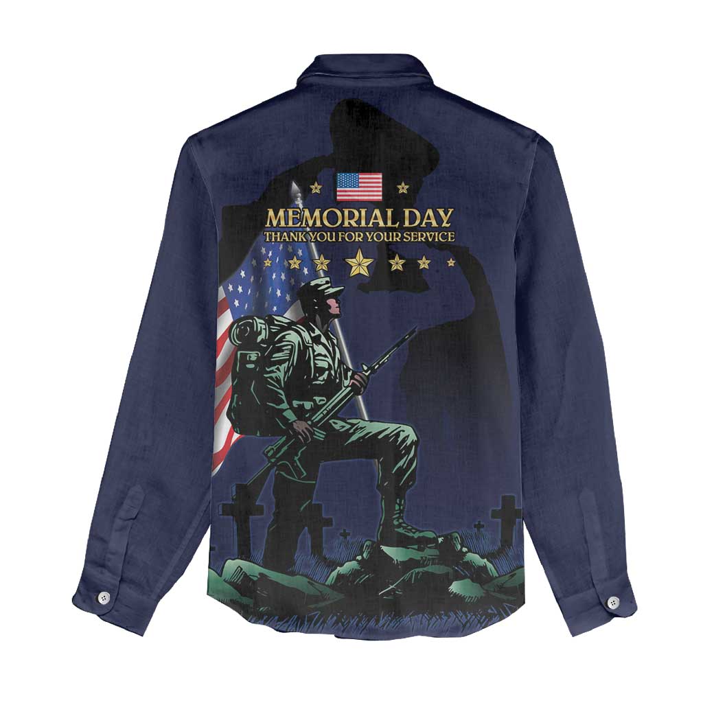 Memorial Day Veteran Remember and Honor Women Casual Shirt