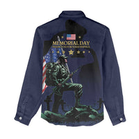 Memorial Day Veteran Remember and Honor Women Casual Shirt