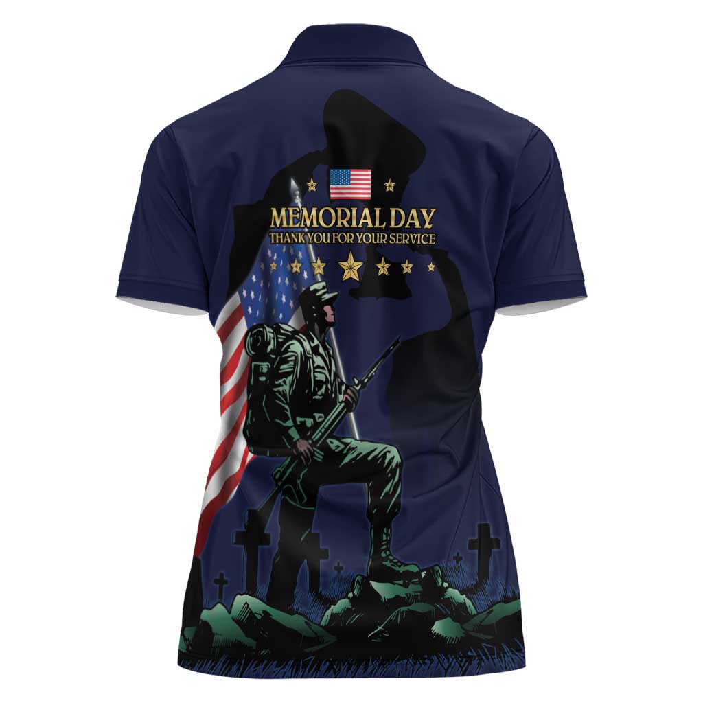Memorial Day Veteran Remember and Honor Women Polo Shirt