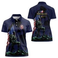 Memorial Day Veteran Remember and Honor Women Polo Shirt
