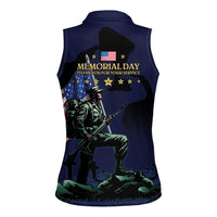 Memorial Day Veteran Remember and Honor Women Sleeveless Polo Shirt
