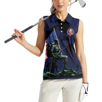 Memorial Day Veteran Remember and Honor Women Sleeveless Polo Shirt