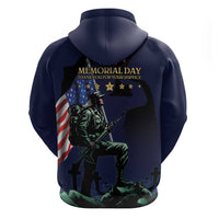 Memorial Day Veteran Remember and Honor Zip Hoodie