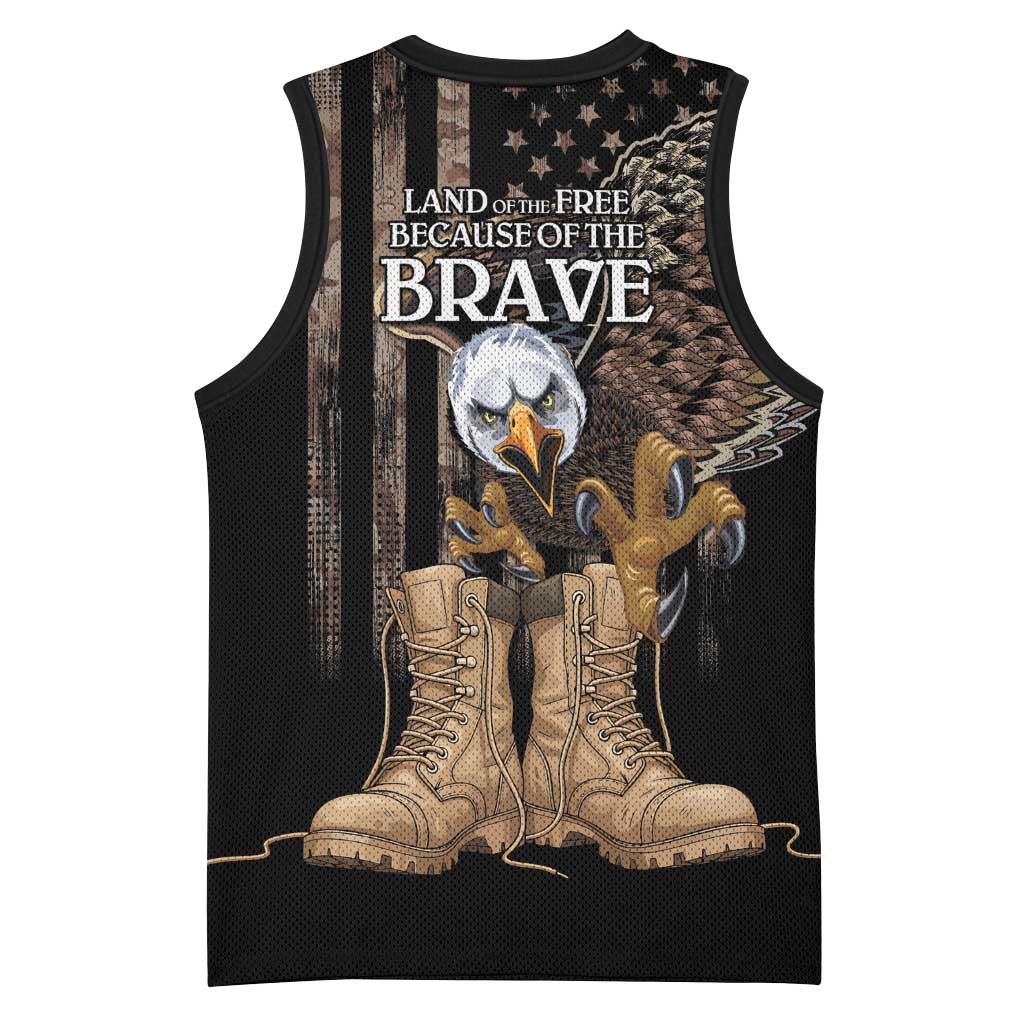 US Memorial Day Basketball Jersey Land Of The Free Patriotic American Flag Vintage