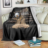 US Memorial Day Blanket Land Of The Free Patriotic American Flag Vintage