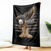 US Memorial Day Blanket Land Of The Free Patriotic American Flag Vintage