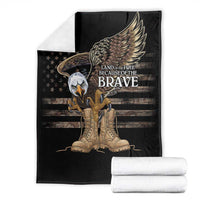 US Memorial Day Blanket Land Of The Free Patriotic American Flag Vintage