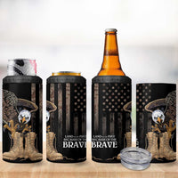 US Memorial Day 4 in 1 Can Cooler Tumbler Land Of The Free Patriotic American Flag Vintage