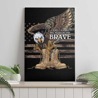 US Memorial Day Canvas Wall Art Land Of The Free Patriotic American Flag Vintage