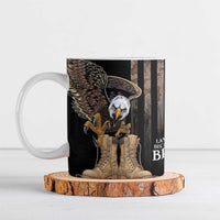 US Memorial Day Ceramic Mug Land Of The Free Patriotic American Flag Vintage