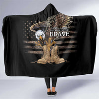US Memorial Day Hooded Blanket Land Of The Free Patriotic American Flag Vintage