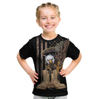 US Memorial Day Kid T Shirt Land Of The Free Patriotic American Flag Vintage