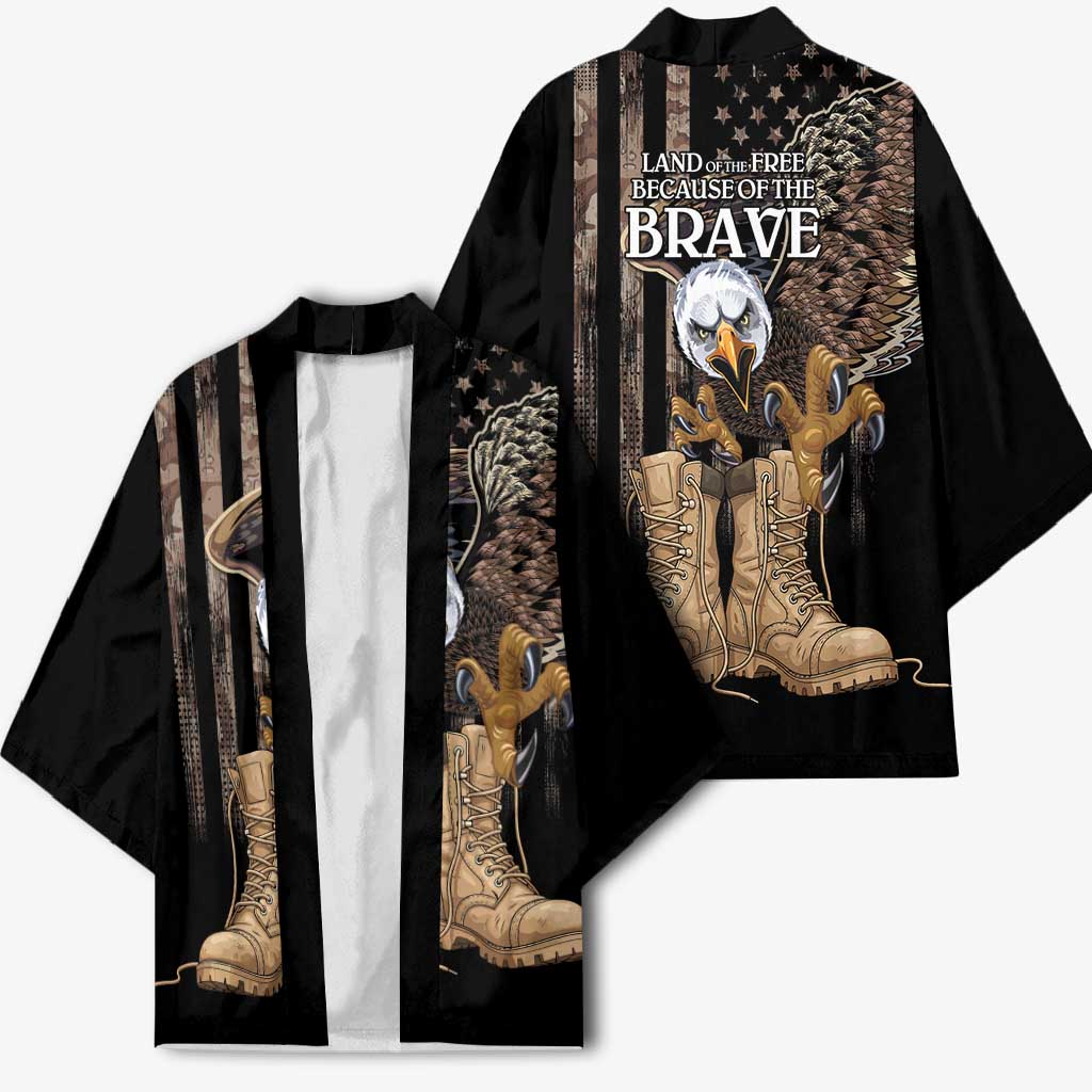 US Memorial Day Kimono Land Of The Free Patriotic American Flag Vintage