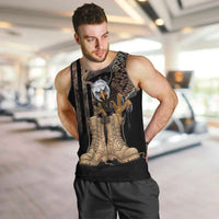 US Memorial Day Men Tank Top Land Of The Free Patriotic American Flag Vintage