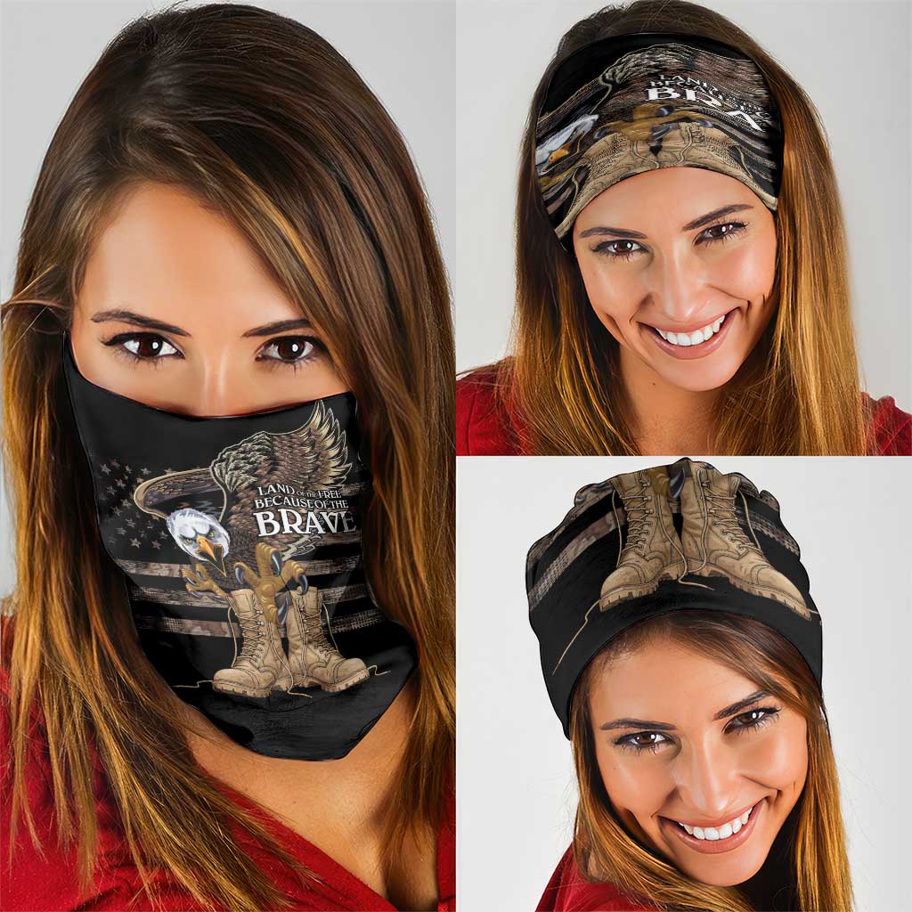 US Memorial Day Neck Gaiter Land Of The Free Patriotic American Flag Vintage