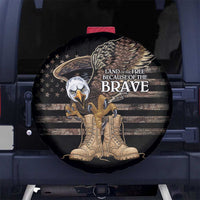 US Memorial Day Spare Tire Cover Land Of The Free Patriotic American Flag Vintage