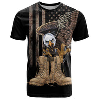 US Memorial Day T Shirt Land Of The Free Patriotic American Flag Vintage