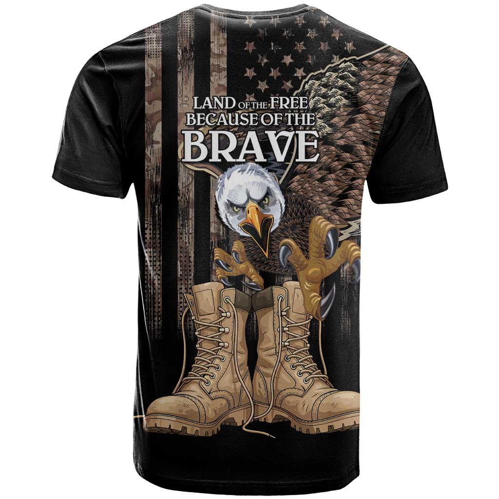 US Memorial Day T Shirt Land Of The Free Patriotic American Flag Vintage