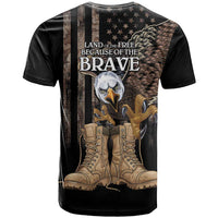 US Memorial Day T Shirt Land Of The Free Patriotic American Flag Vintage