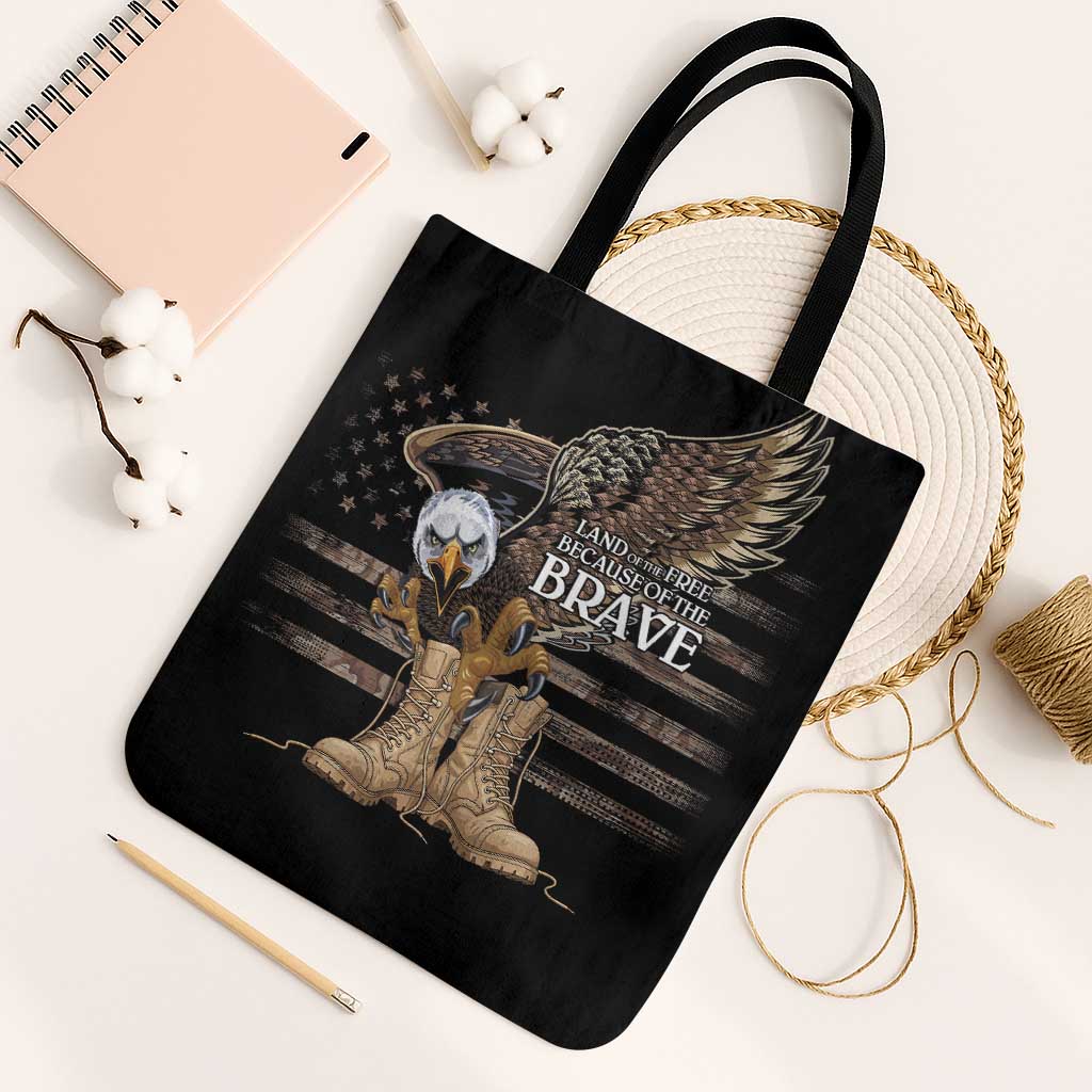 US Memorial Day Tote Bag Land Of The Free Patriotic American Flag Vintage