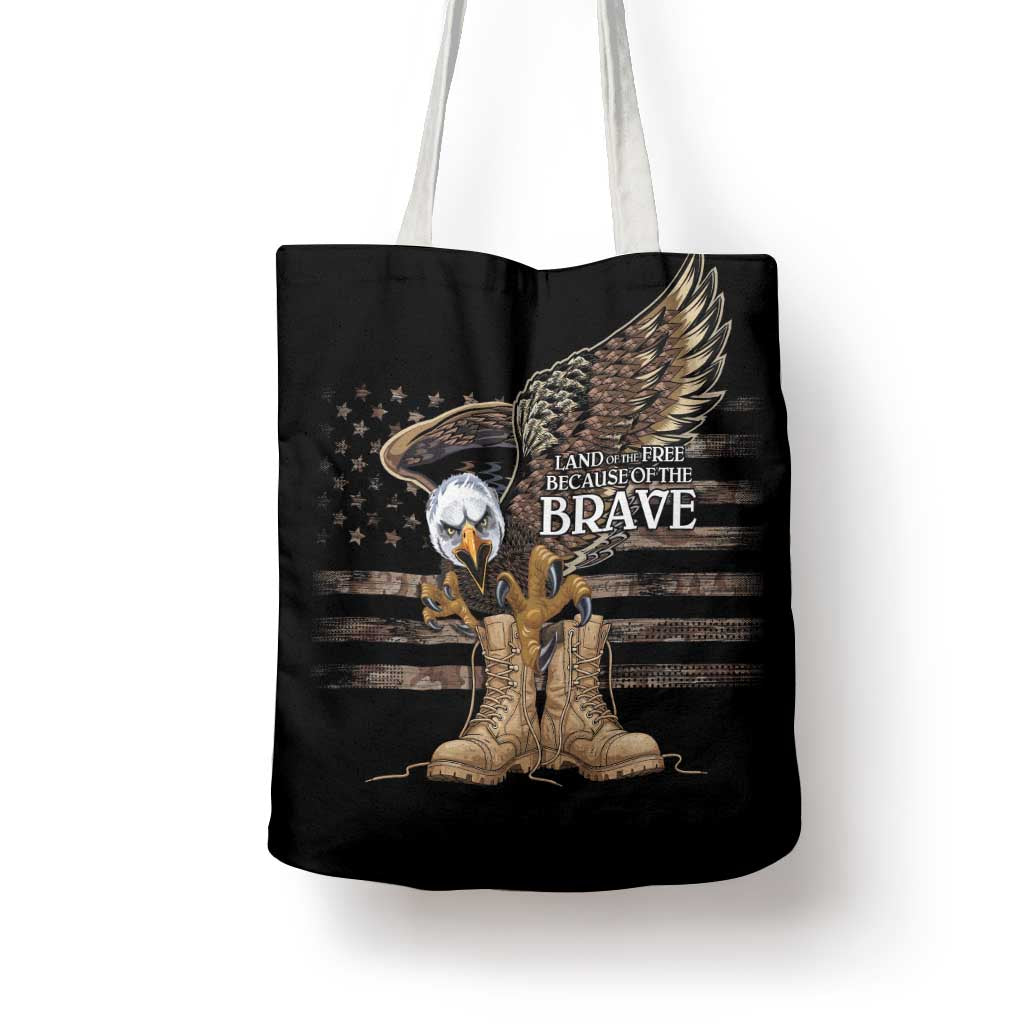 US Memorial Day Tote Bag Land Of The Free Patriotic American Flag Vintage