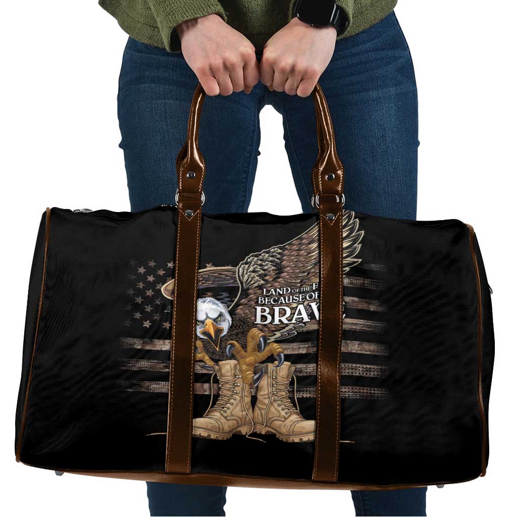 US Memorial Day Travel Bag Land Of The Free Patriotic American Flag Vintage