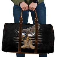 US Memorial Day Travel Bag Land Of The Free Patriotic American Flag Vintage