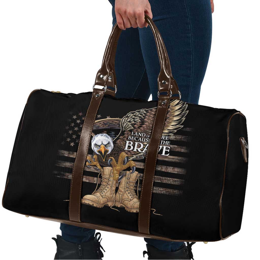 US Memorial Day Travel Bag Land Of The Free Patriotic American Flag Vintage