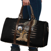 US Memorial Day Travel Bag Land Of The Free Patriotic American Flag Vintage