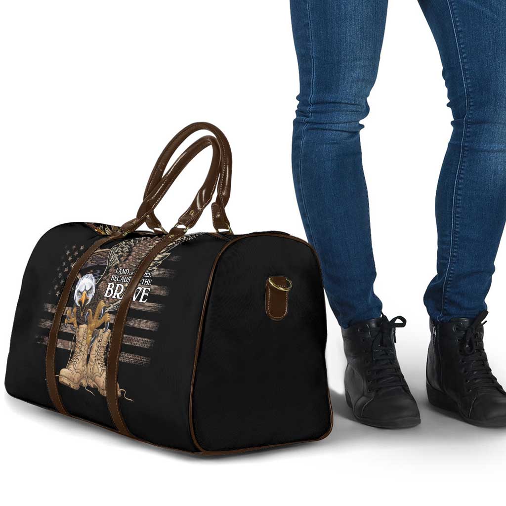 US Memorial Day Travel Bag Land Of The Free Patriotic American Flag Vintage