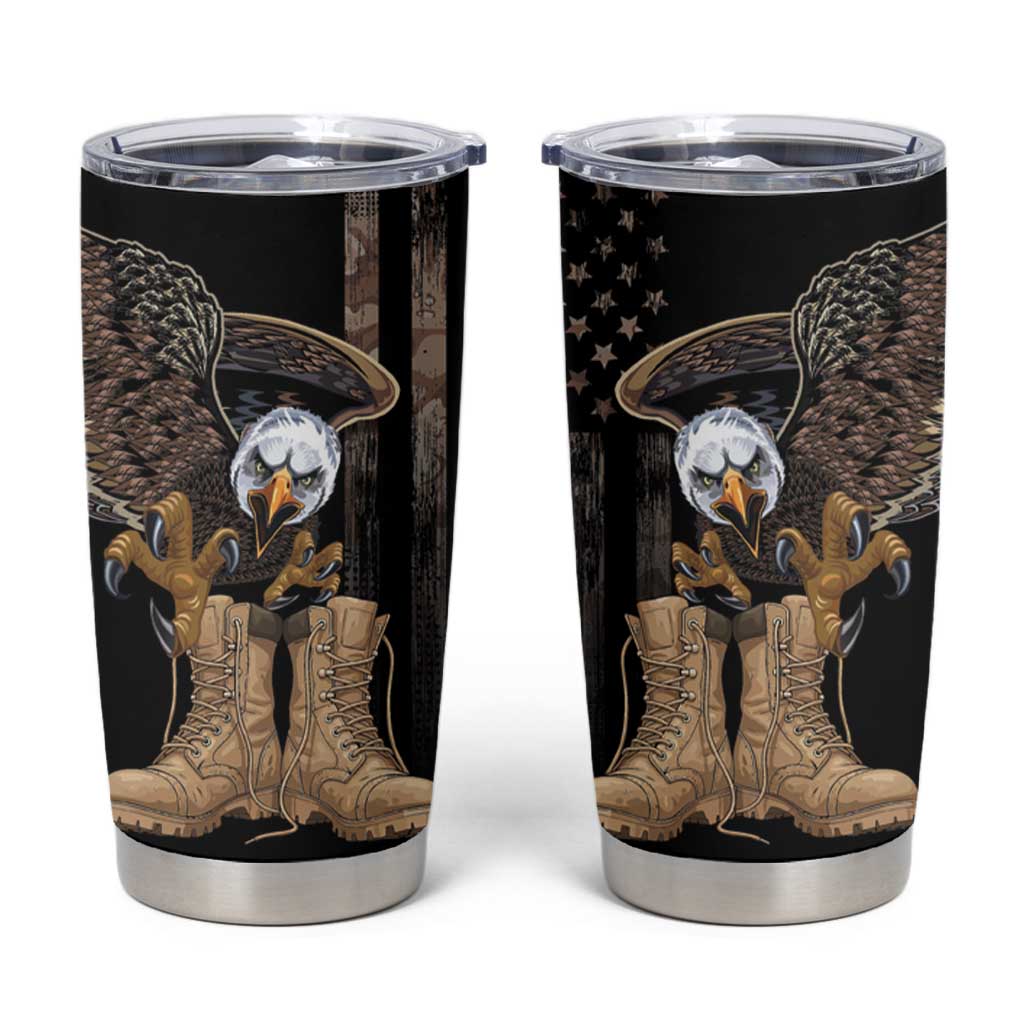 US Memorial Day Tumbler Cup Land Of The Free Patriotic American Flag Vintage