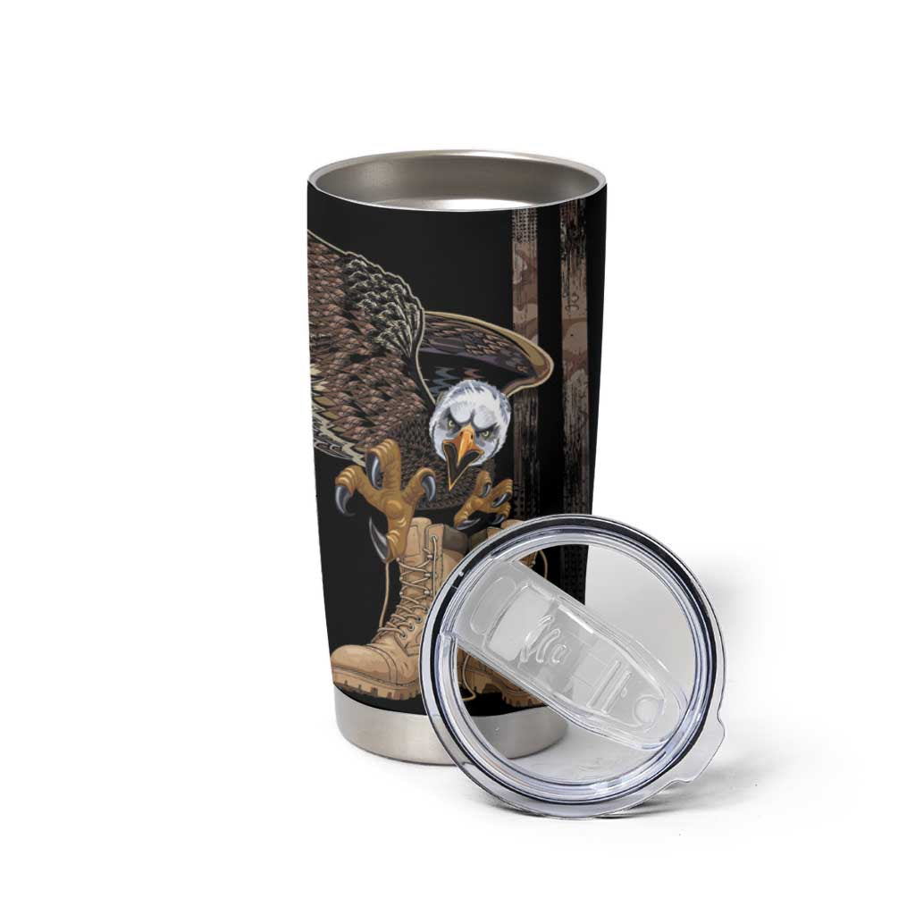 US Memorial Day Tumbler Cup Land Of The Free Patriotic American Flag Vintage