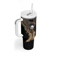 US Memorial Day Tumbler With Handle Land Of The Free Patriotic American Flag Vintage