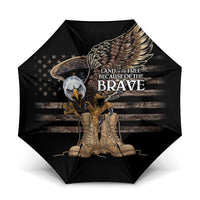 US Memorial Day Umbrella Land Of The Free Patriotic American Flag Vintage