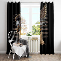US Memorial Day Window Curtain Land Of The Free Patriotic American Flag Vintage