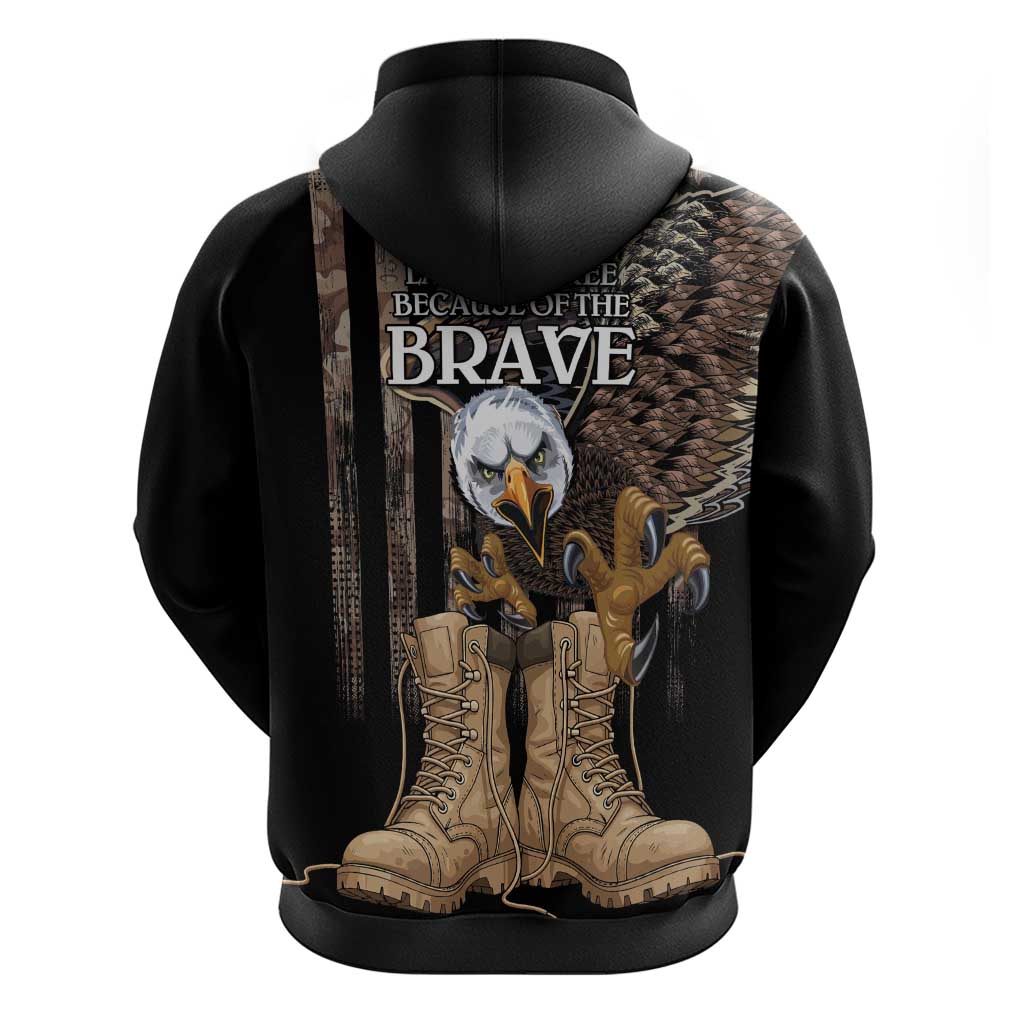 US Memorial Day Zip Hoodie Land Of The Free Patriotic American Flag Vintage