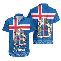 Iceland Hawaiian Shirt Icelandic Coat Of Arms and Flag - Wonder Print Shop