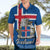 Iceland Hawaiian Shirt Icelandic Coat Of Arms and Flag - Wonder Print Shop
